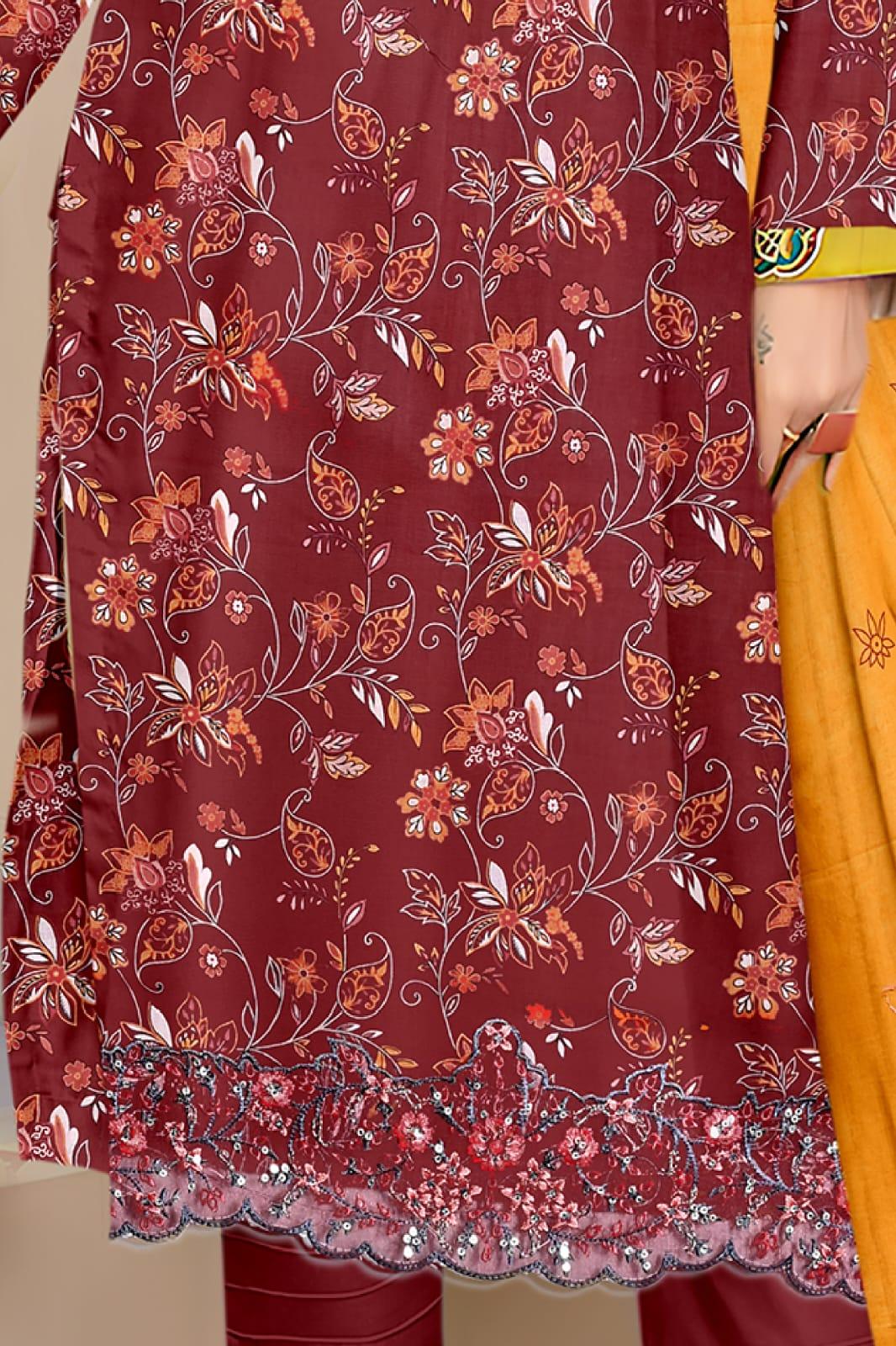 Seraphic Neno Kari Lawn with Katwork Dupatta – Design 4