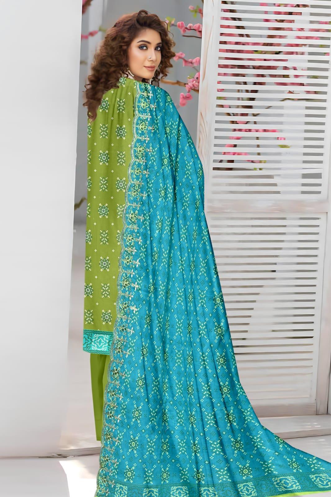 Seraphic Neno Kari Lawn with Katwork Dupatta – Design 5
