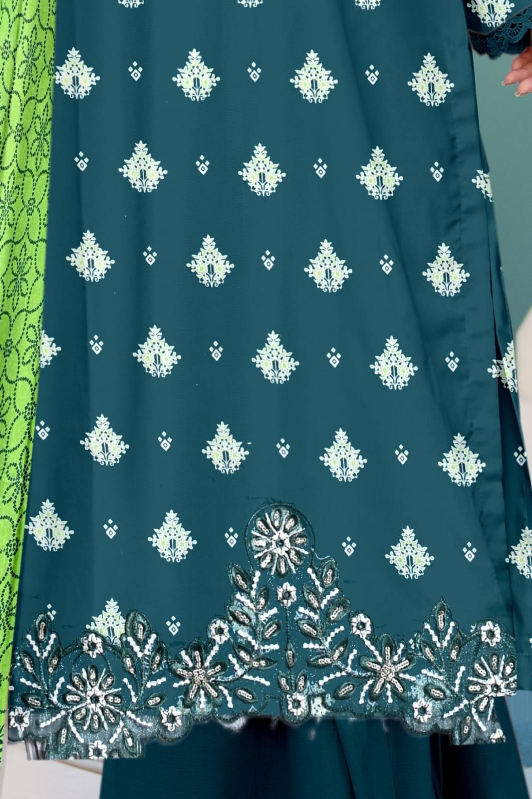 Seraphic Neno Kari Lawn with Katwork Dupatta – Design 7