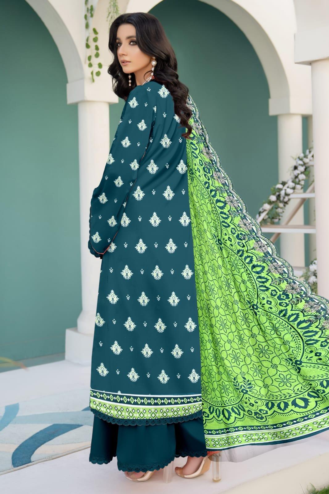 Seraphic Neno Kari Lawn with Katwork Dupatta – Design 7
