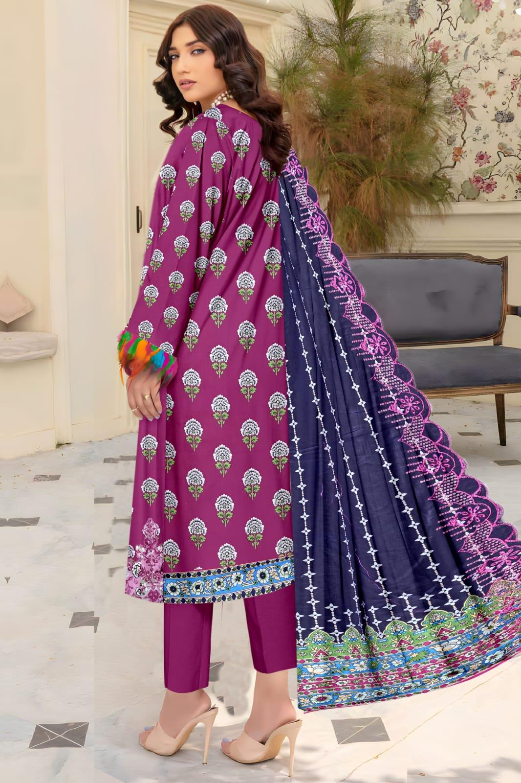 Seraphic Neno Kari Lawn with Katwork Dupatta – Design 8