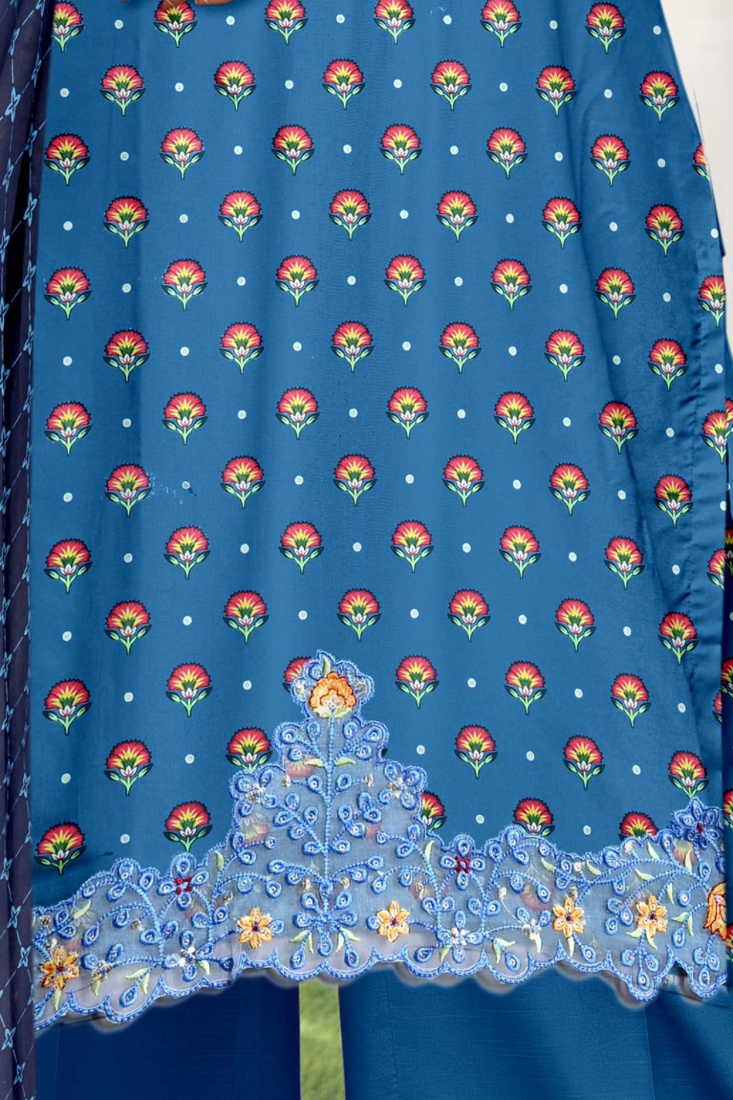 Seraphic Neno Kari Lawn with Katwork Dupatta – Design 9