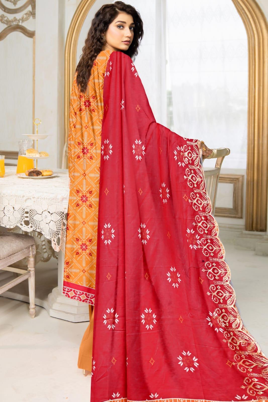 Seraphic Neno Kari Lawn with Katwork Dupatta – Design 10