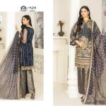 Senorita Stitched Organza Blue