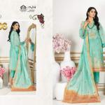 Momina's Stitched Paper Cotton Turqouise