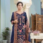 Chiffon Stitched Blue