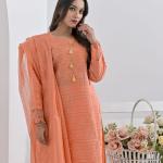 Peach Cotton Suit Haseen Ehsas