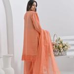 Peach Cotton Suit Haseen Ehsas