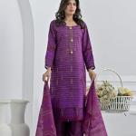 Purple Cotton Suit Haseen Ehsas
