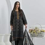 Black Cotton Suit Haseen Ehsas