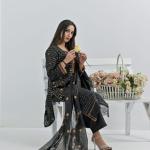Black Cotton Suit Haseen Ehsas