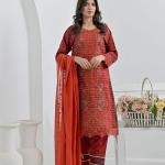 Copper Cotton Suit Haseen Ehsas