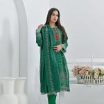 Green Cotton Suit Haseen Ehsas